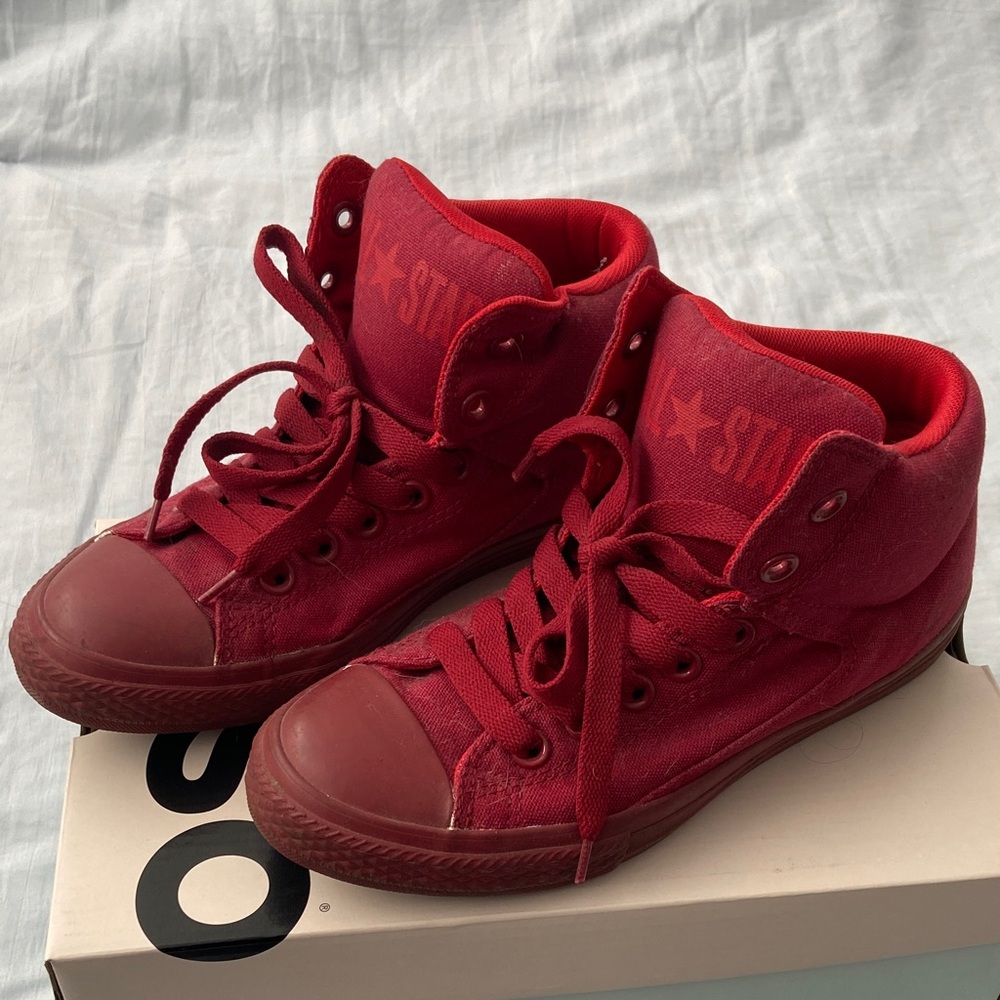Converse Kids Red High-Top Sneakers